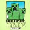 imageMinecraft Build Explore Create Boys Casual Button Down Short Sleeve Shirt for Kids and ToddlersGreen
