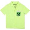 imageMinecraft Build Explore Create Boys Casual Button Down Short Sleeve Shirt for Kids and ToddlersGreen