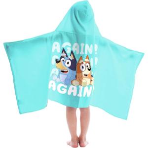 imageJay Franco Minecraft Overworld Adventure Hooded BathPoolBeach TowelCotton BlueBlue  Bluey