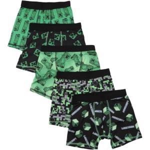 imageMinecraft 5Pack Boys Boxer Briefs SetMNC Creeper