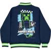 imageMinecraft Bomber Jacket for Boys ZipUp Graphic Print Varsity Jacket for Kids and ToddlersNavy