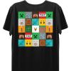 imageMinecraft Character Face Pixel Art Crew Neck Short Sleeve Womens Black TShirt DressBlack