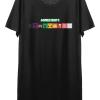 imageMinecraft Character Face Pixel Art Crew Neck Short Sleeve Womens Black TShirt DressBlack