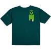 imageMinecraft Creeper Pocket Crew Neck Short Sleeve Boys Green Colorblock TShirtMnc Creeper Pocket