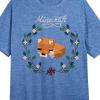 imageMinecraft Fox Crew Neck Short Sleeve Blue Heather Womens Night ShirtBlue