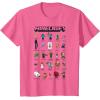 imageMinecraft Group Shot Poster Collage Style TShirtPink Heather