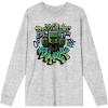 imageMinecraft Beware of The Dark Mens Athletic Heather Long Sleeve ShirtGray