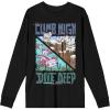 imageMinecraft Climb High Dive Deep Crew Neck Long Sleeve Womens Black TeeBlack