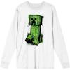imageMinecraft Creeper Mens White Long Sleeve ShirtWhite