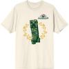 imageMinecraft Floral Creeper Ladies Natural Ground TShirtWhite