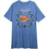 imageMinecraft Fox Crew Neck Short Sleeve Blue Heather Womens Night ShirtBlue