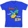 imageMinecraft Parrot with Summer Icon 3D Text Youth Boys Royal Blue TShirtBlue