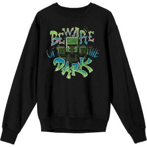 imageMinecraft Beware of The Dark Mens Black Long Sleeve SweatshirtBlack