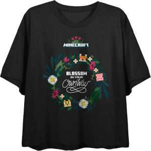 imageMinecraft Blossom in Your Own Way Ladies Black TShirtBlack