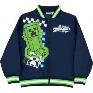 imageMinecraft Bomber Jacket for Boys ZipUp Graphic Print Varsity Jacket for Kids and ToddlersNavy