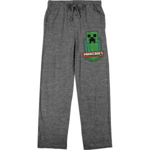 imageMinecraft Creeper Badge Mens Graphite Heather Sleep PantsGray
