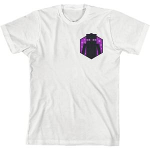 imageMinecraft Franchise Enderman Badge Youth White Graphic TeeWhite