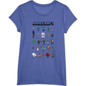imageMinecraft Group Shot Poster Collage Style TShirtBright Blue Heather