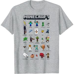 imageMinecraft Group Shot Poster Collage Style TShirtHeather Grey