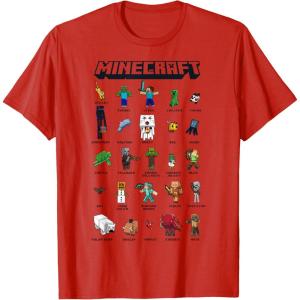 imageMinecraft Group Shot Poster Collage Style TShirtRed