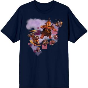 imageMinecraft Legends Portal Guard Bruiser and Small Piglins Mens Navy Blue Short Sleeve Tee