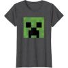 imageMinecraft Creeper Big Face TShirtDark Heather Grey