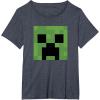 imageMinecraft Creeper Big Face TShirtHeather Blue