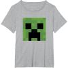imageMinecraft Creeper Big Face TShirtHeather Grey