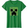 imageMinecraft Creeper Big Face TShirtKelly Green