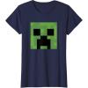 imageMinecraft Creeper Big Face TShirtNavy Blue