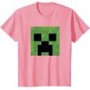 imageMinecraft Creeper Big Face TShirtPink