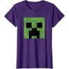 imageMinecraft Creeper Big Face TShirtPurple
