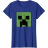 imageMinecraft Creeper Big Face TShirtRoyal Blue