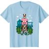 imageMinecraft Farm Animal Stack Poster TShirtBaby Blue