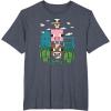 imageMinecraft Farm Animal Stack Poster TShirtHeather Blue