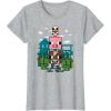 imageMinecraft Farm Animal Stack Poster TShirtHeather Grey