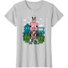 imageMinecraft Farm Animal Stack Poster TShirtSilver Grey