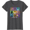 imageMinecraft Group Shot Colored Box Up TShirtDark Heather Grey