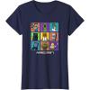 imageMinecraft Group Shot Colored Box Up TShirtNavy Blue