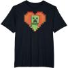 imageMinecraft Heart Logo Creeper Fill TShirtBlack