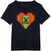 imageMinecraft Heart Logo Creeper Fill TShirtBlack