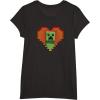 imageMinecraft Heart Logo Creeper Fill TShirtBlack