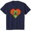 imageMinecraft Heart Logo Creeper Fill TShirtNavy Blue