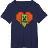 imageMinecraft Heart Logo Creeper Fill TShirtNavy Blue