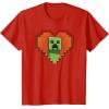 imageMinecraft Heart Logo Creeper Fill TShirtRed