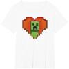 imageMinecraft Heart Logo Creeper Fill TShirtWhite