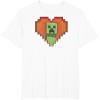 imageMinecraft Heart Logo Creeper Fill TShirtWhite