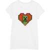 imageMinecraft Heart Logo Creeper Fill TShirtWhite