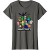 imageMinecraft Heroes ampamp Enemies Group Shot TShirtAsphalt Grey