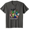 imageMinecraft Heroes ampamp Enemies Group Shot TShirtAsphalt Grey